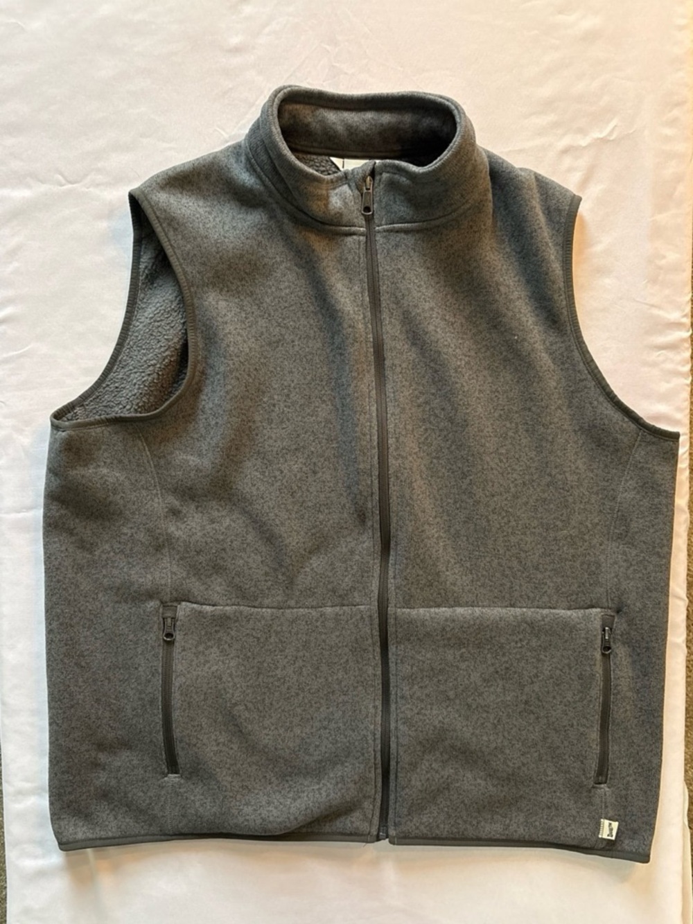 Duluth Trading Co Gray Full-Zip Fleece Vest